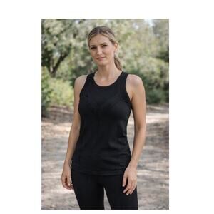 Athleta Black Mesh Sleeveless Performance Tank Top Medium M B-Corp Portugal